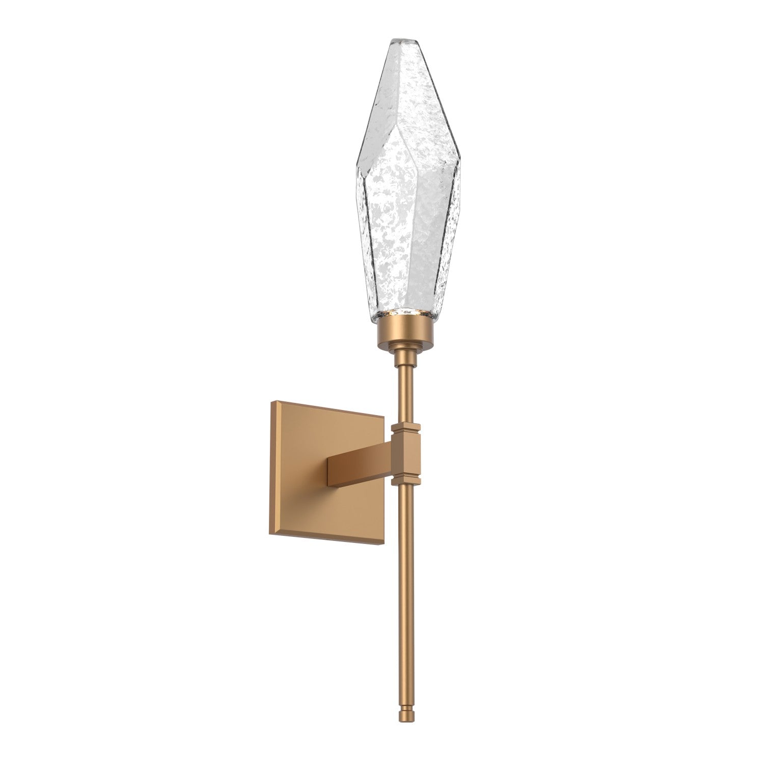 Hammerton Studio - IDB0050-07-NB-CC-L1 - LED Wall Sconce - Rock Crystal - Novel Brass