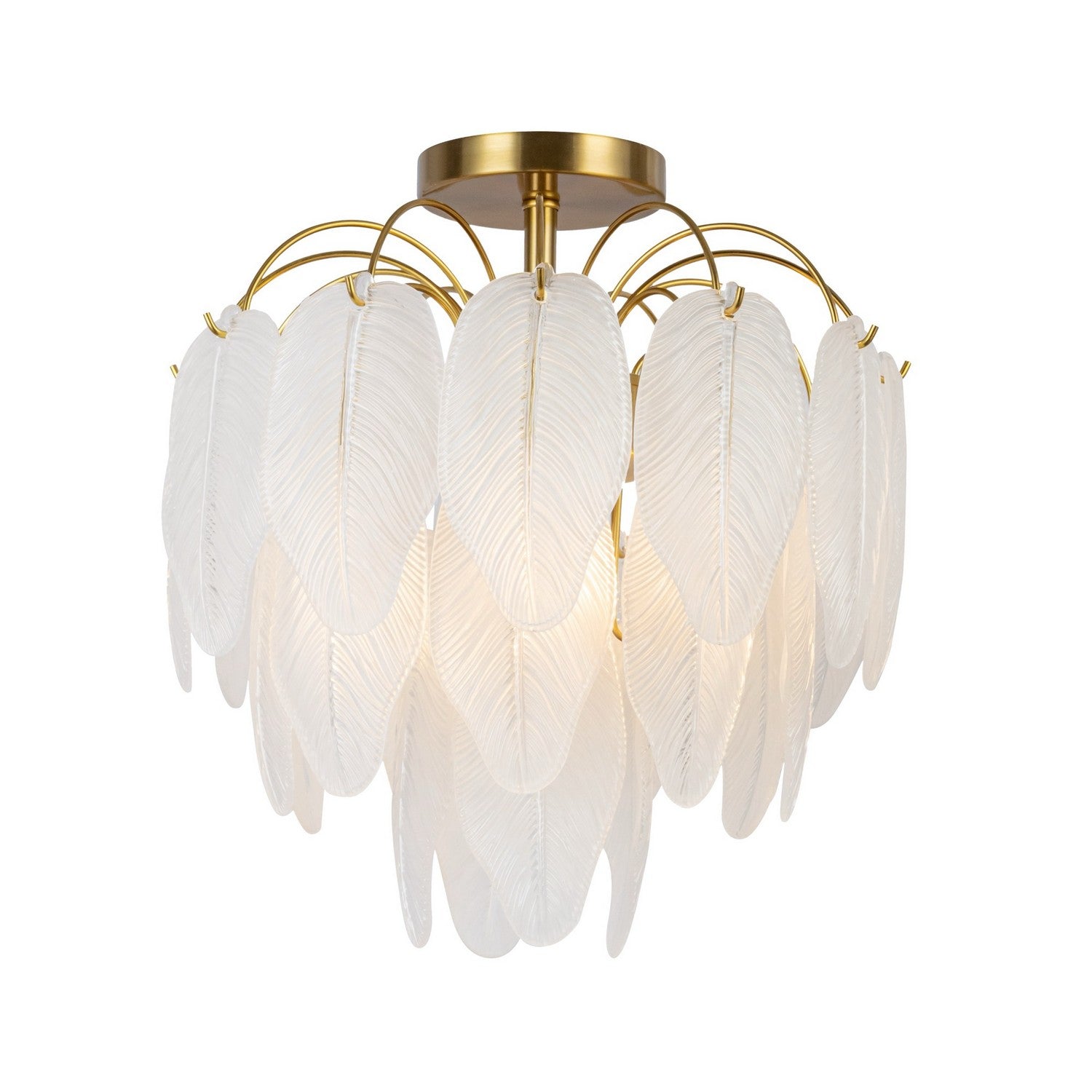 Artcraft - AC11785BR - Four Light Semi-Flush Mount - Alessia - Brushed Brass