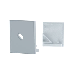 American Lighting - PE-RUBIK-FEED - End Cap w/feed hole - Extrusion - White