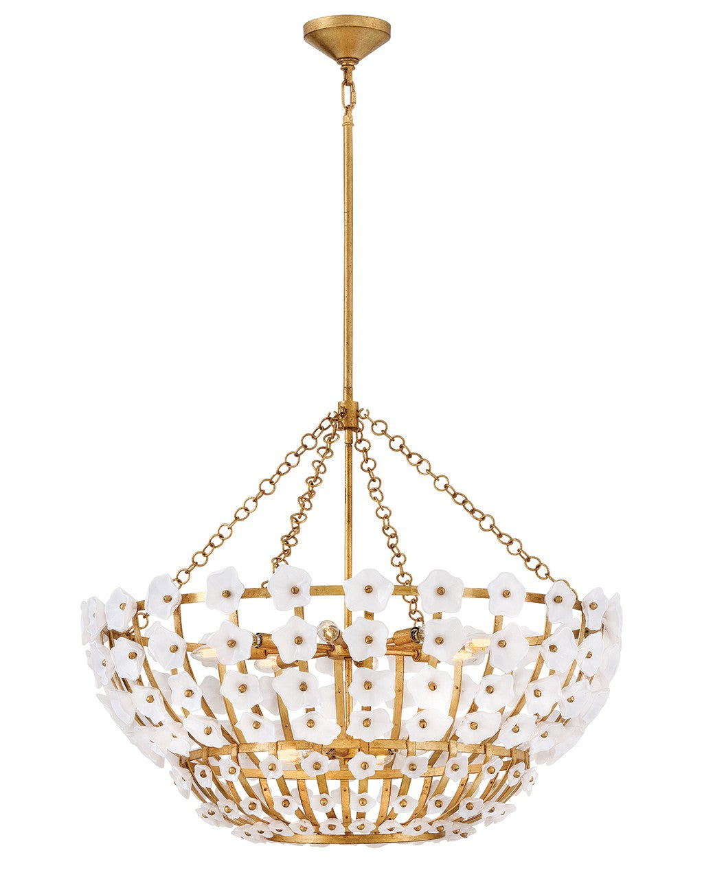 Fredrick Ramond - FR41636DA - LED Chandelier - Azalea - Distressed Brass