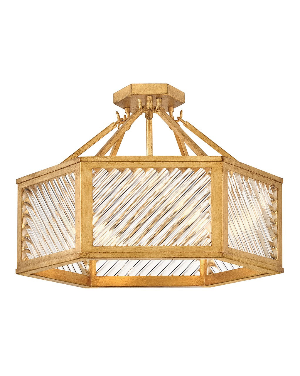 Hinkley - 47461DA - LED Semi-Flush Mount - Sura - Distressed Brass