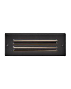 Hinkley - 55335SSB - LED Flush Step Light - Dash Louvered - Stainless Steel Black