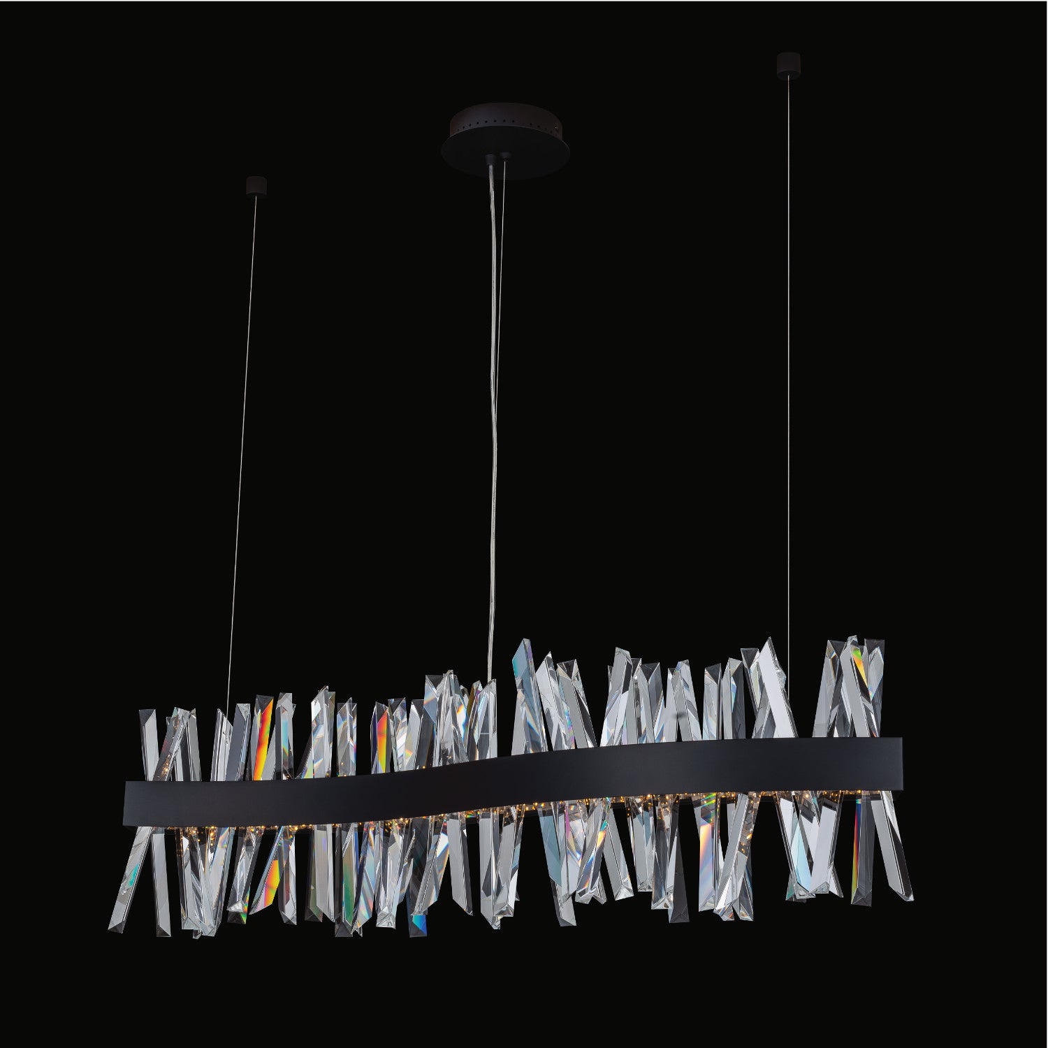 Allegri - 030250-052 - LED Island Pendant - Glacier - Matte Balck