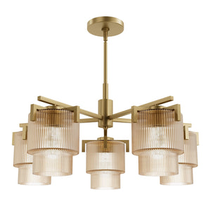 Hunter - 13138 - Five Light Chandelier - Ontario - Luxe Gold