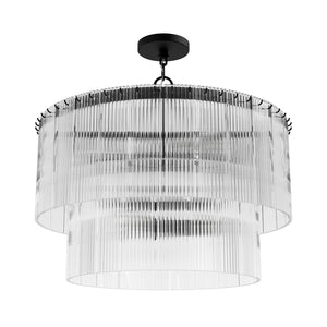 Hunter - 13143 - Six Light Chandelier - Ontario - Matte Black