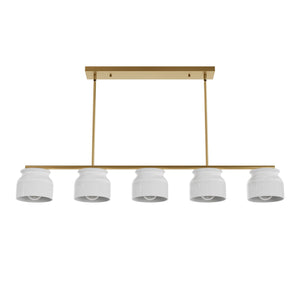 Hunter - 13180 - Five Light Chandelier - Harlowe - Luxe Gold