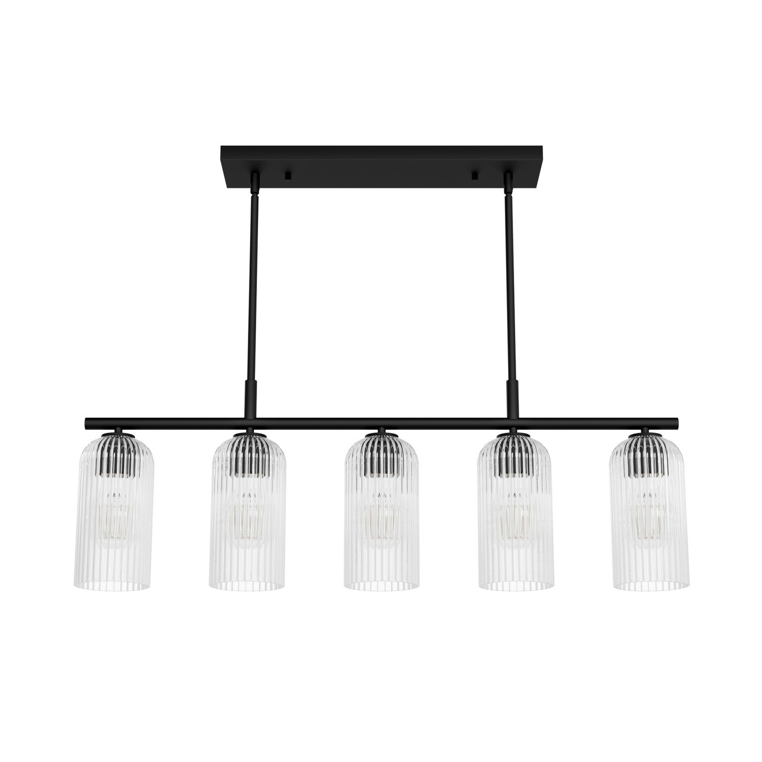 Hunter - 13232 - Five Light Chandelier - Beverly Glen - Matte Black