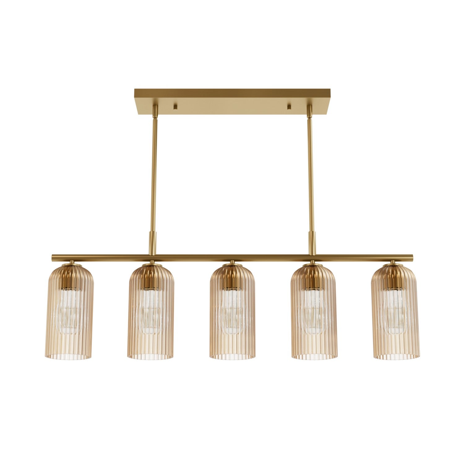 Hunter - 13233 - Five Light Chandelier - Beverly Glen - Luxe Gold