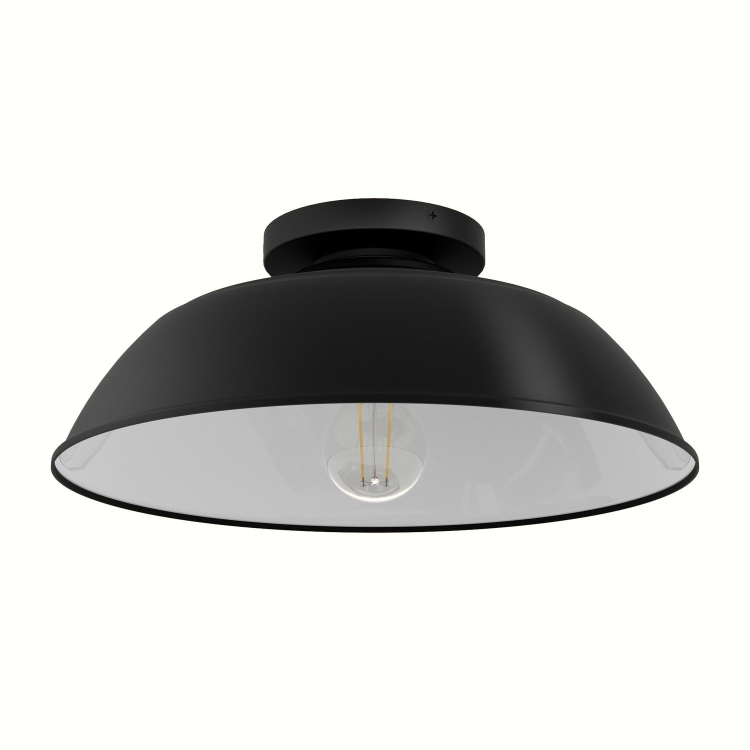 Hunter - 46003 - One Light Outdoor Flush Mount - Mill Valley - Matte Black