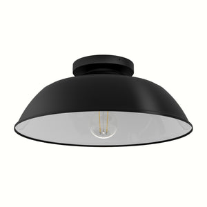 Hunter - 46003 - One Light Outdoor Flush Mount - Mill Valley - Matte Black