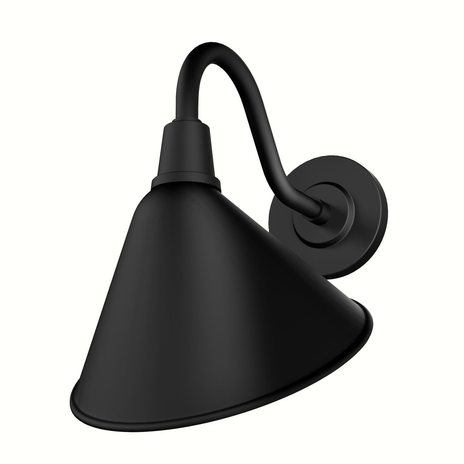 Hunter - 46010 - One Light Outdoor Wall Mount - Cassius - Matte Black