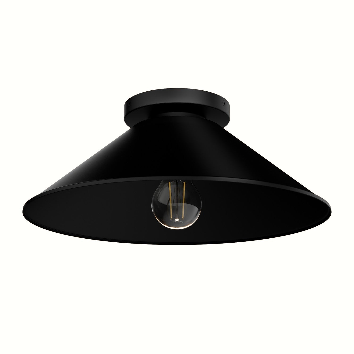 Hunter - 46022 - One Light Outdoor Flush Mount - Skyflow - Matte Black