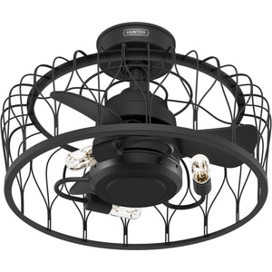 Hunter - 52969 - 20" Ceiling Fan - Rotonda - Matte Black
