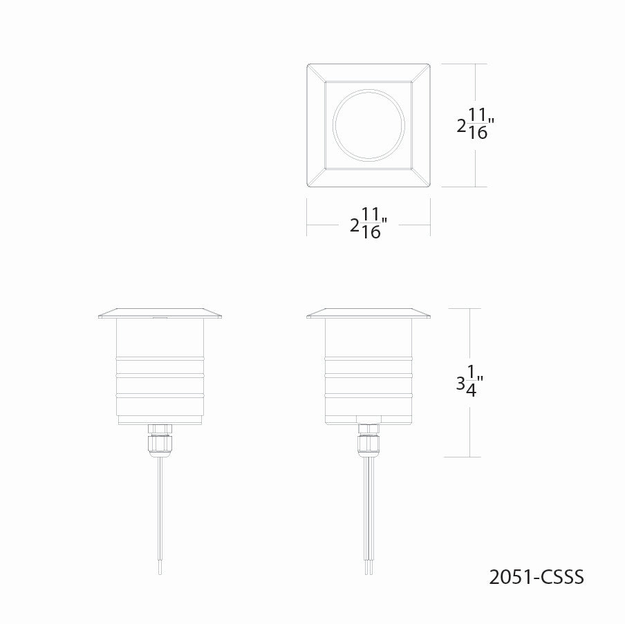 W.A.C. Lighting - 2051-CSBS - LED Landscape Indicator Light - Colorscaping - Bronze Stainless Steel