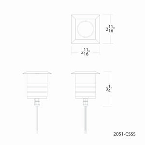 W.A.C. Lighting - 2051-CSSS - LED Landscape Indicator Light - Colorscaping - Stainless Steel
