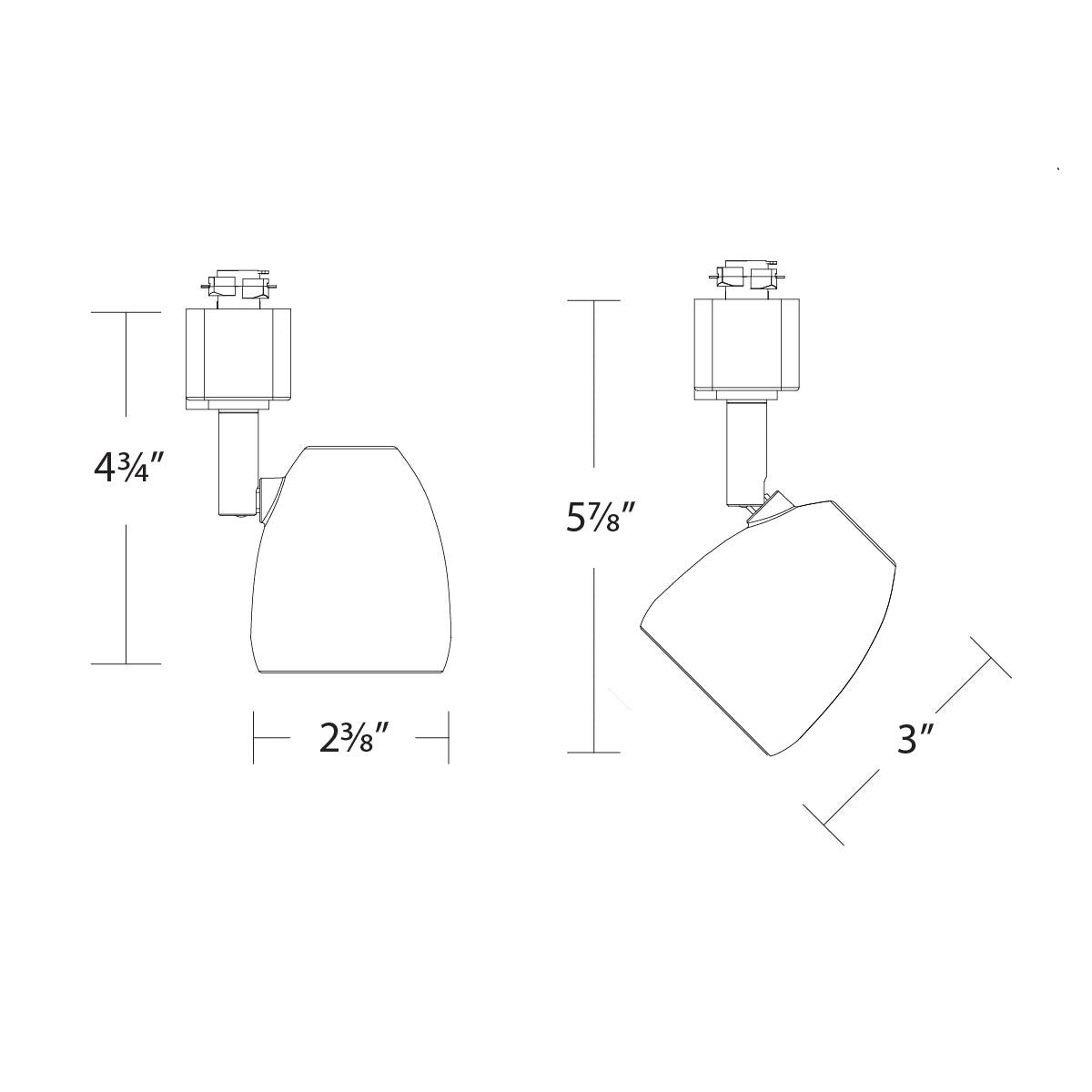 W.A.C. Lighting - H-7010-CS-BK - LED Track Luminaire - Bullet - Black