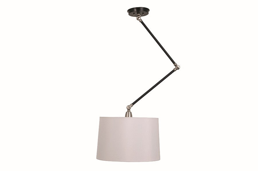 House of Troy - UP501-BLK/SN - One Light Pendant - Uptown - Black/Satin Nickel