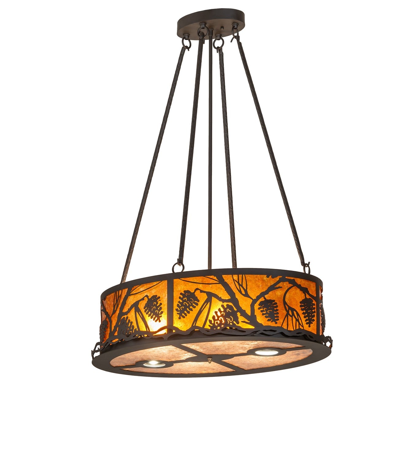 Meyda Tiffany - 275042 - Eight Light Pendant - Pinecone - Oil Rubbed Bronze