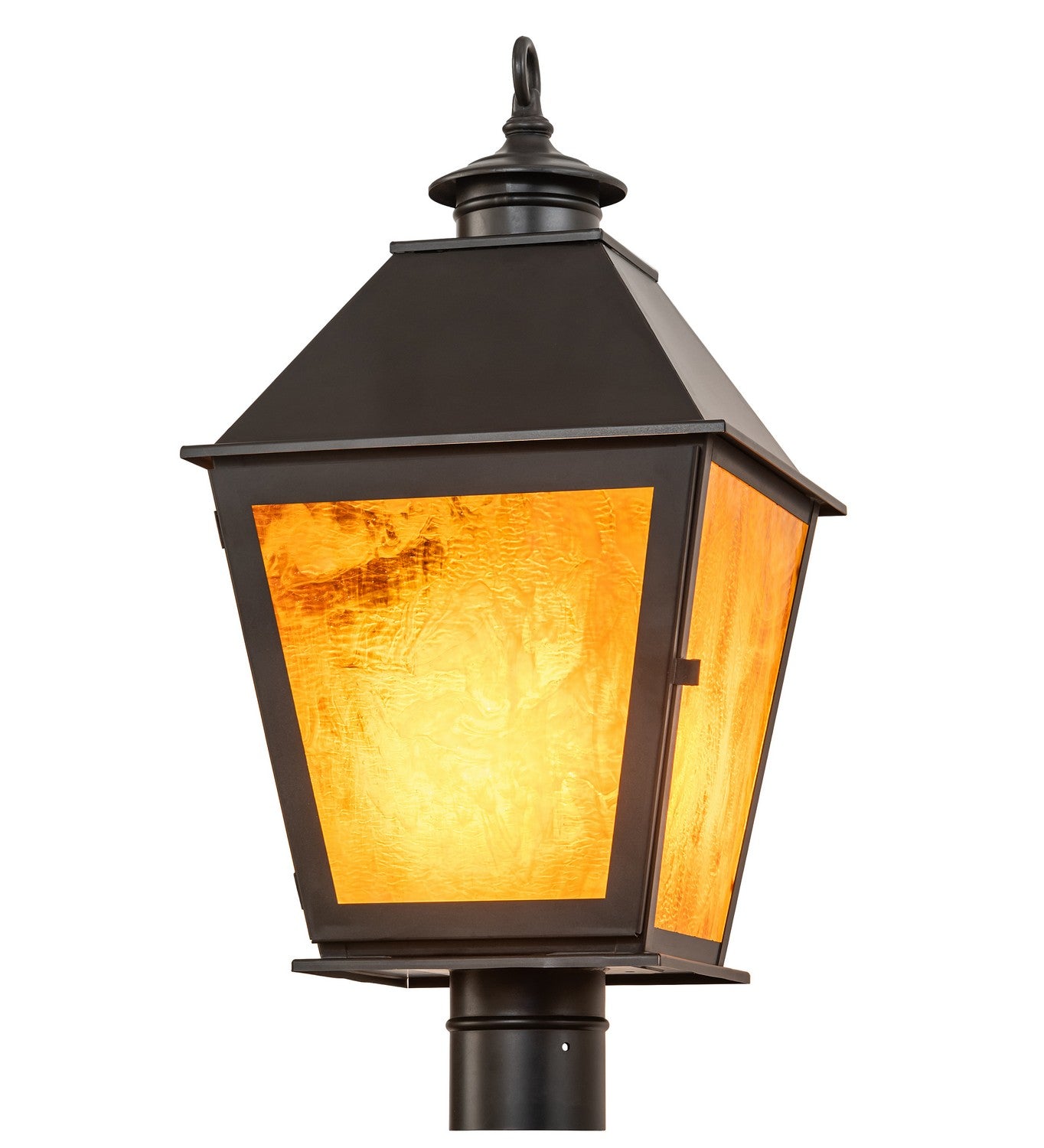 Meyda Tiffany - 276322 - Three Light Post Mount - Turin - Craftsman Brown