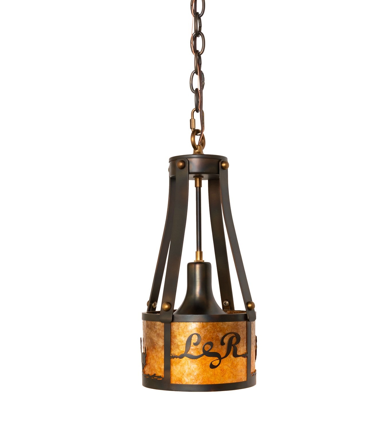 Meyda Tiffany - 277017 - One Light Mini Pendant - Personalized - Dark Burnished Antique Copper