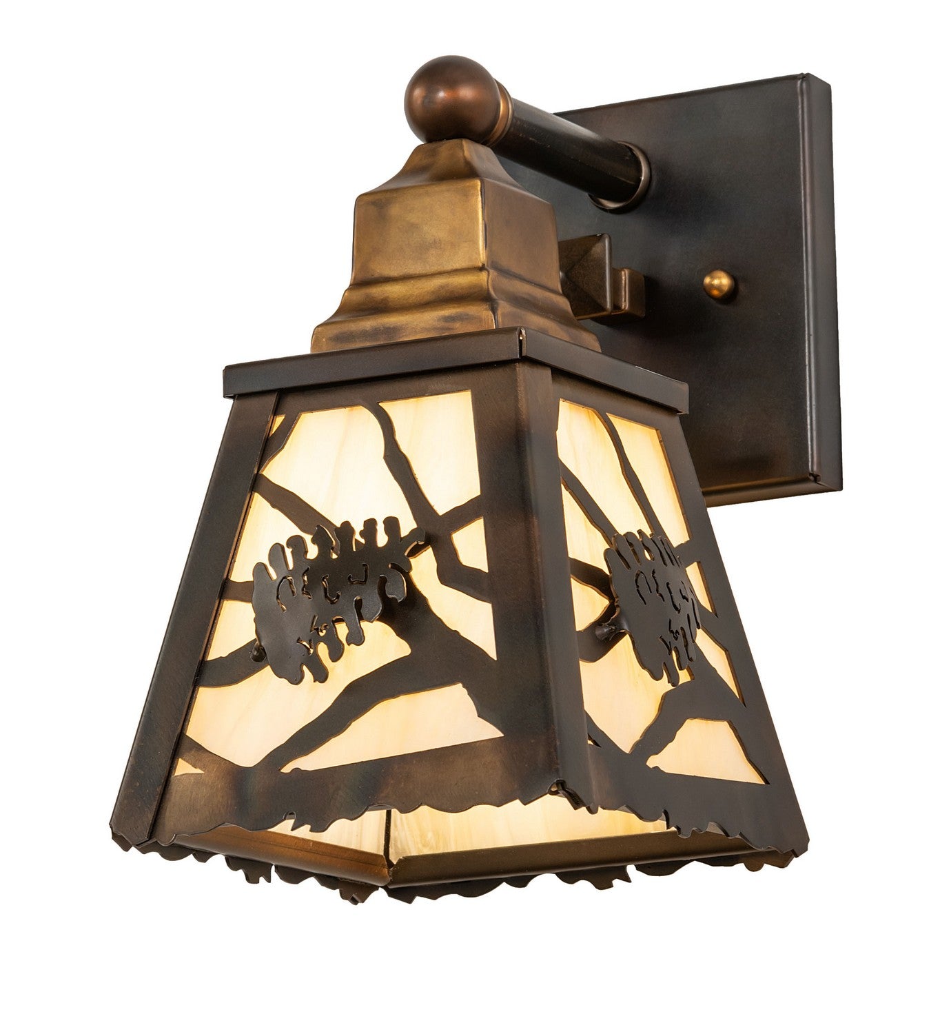 Meyda Tiffany - 277793 - One Light Wall Sconce - Spruce Pine - Dark Burnished Antique Copper