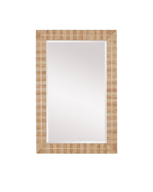 Currey and Company - 1000-0158 - Mirror - Dezi - Natural / Brass