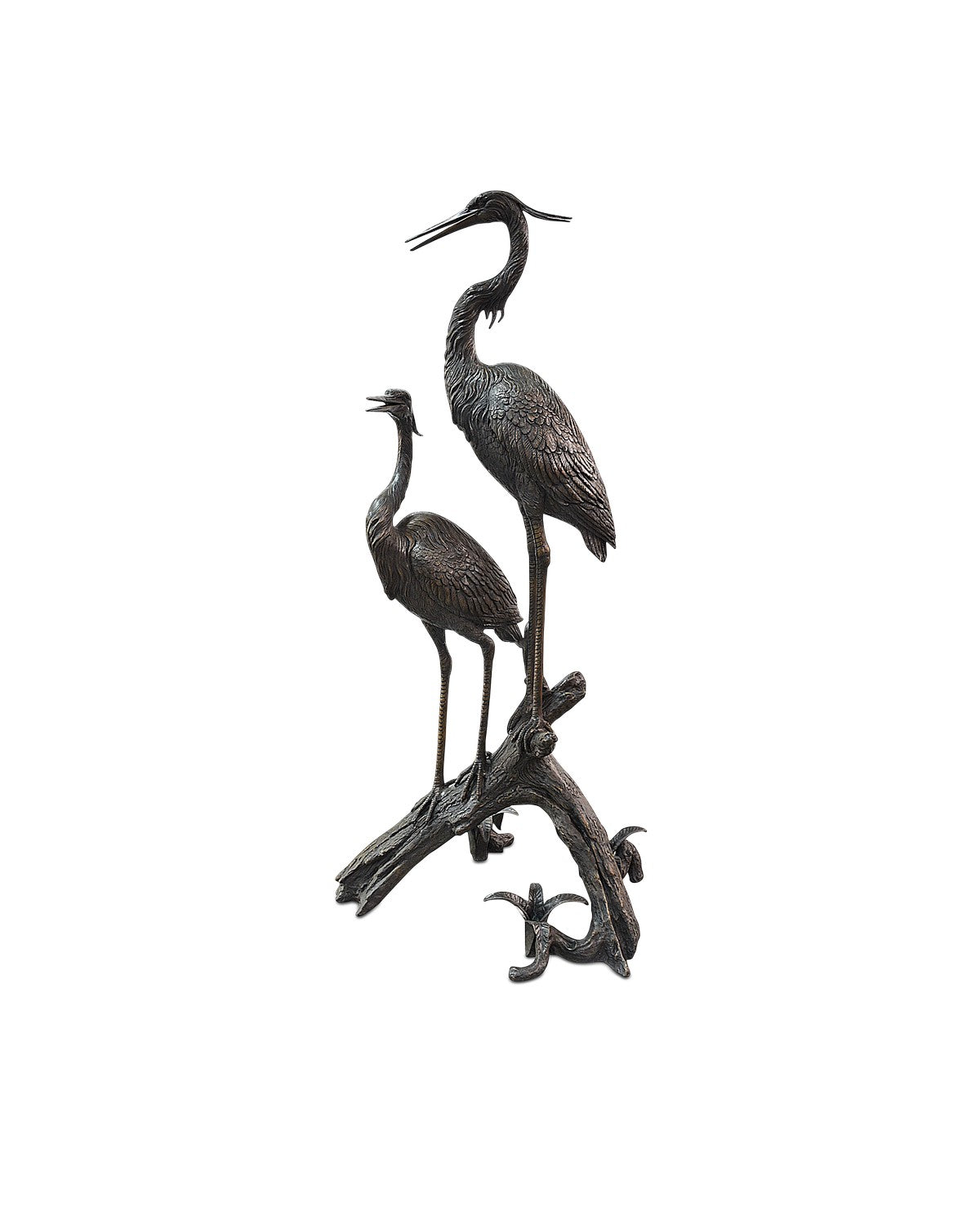 Currey and Company - 1200-0913 - Herons on Branch - Bronze