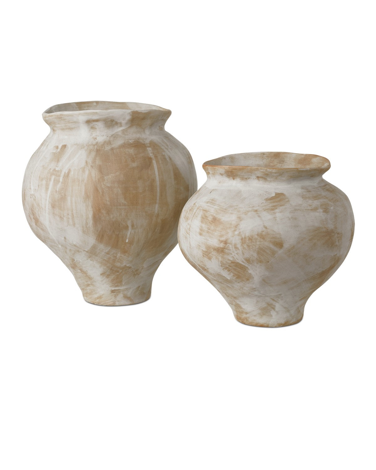 Currey and Company - 1200-0928 - Vase Set of 2 - Monte Carlo - Black / White / Pale Green / Pale Red