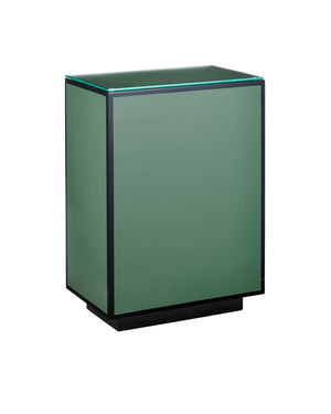 Currey and Company - 3000-0312 - Side Table - Green / Black / Clear