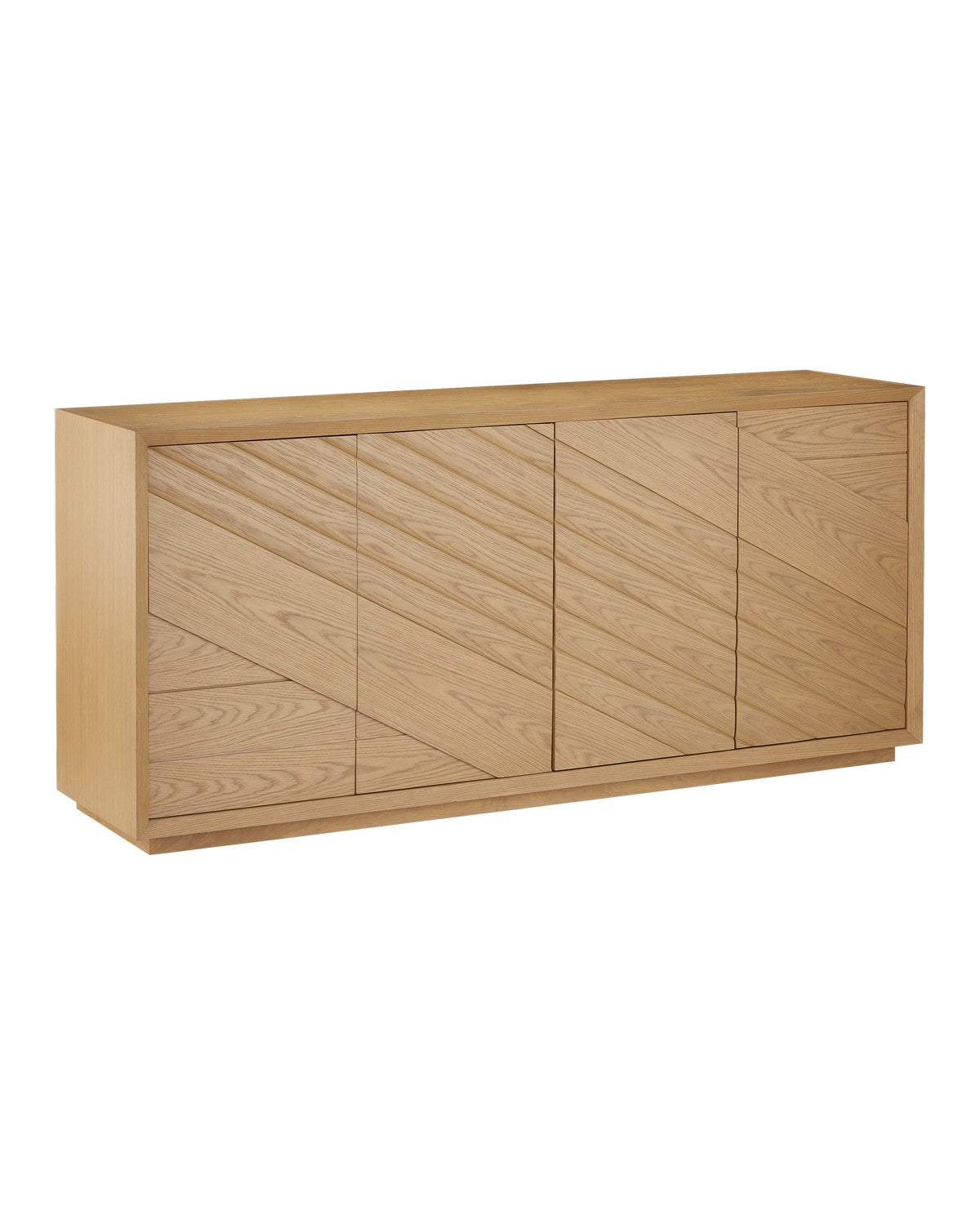 Currey and Company - 3000-0317 - Credenza - Margot - Light Oak / Beige