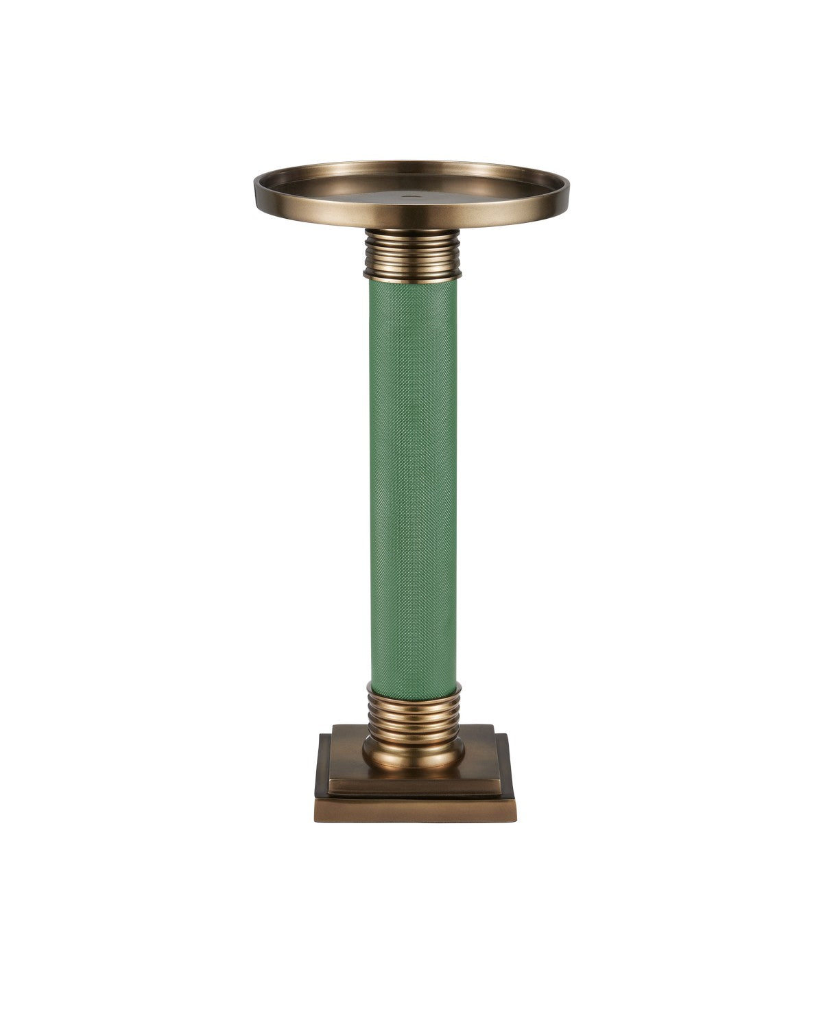 Currey and Company - 4000-0209 - Accent Table - Gavin - Green / Antique Brass