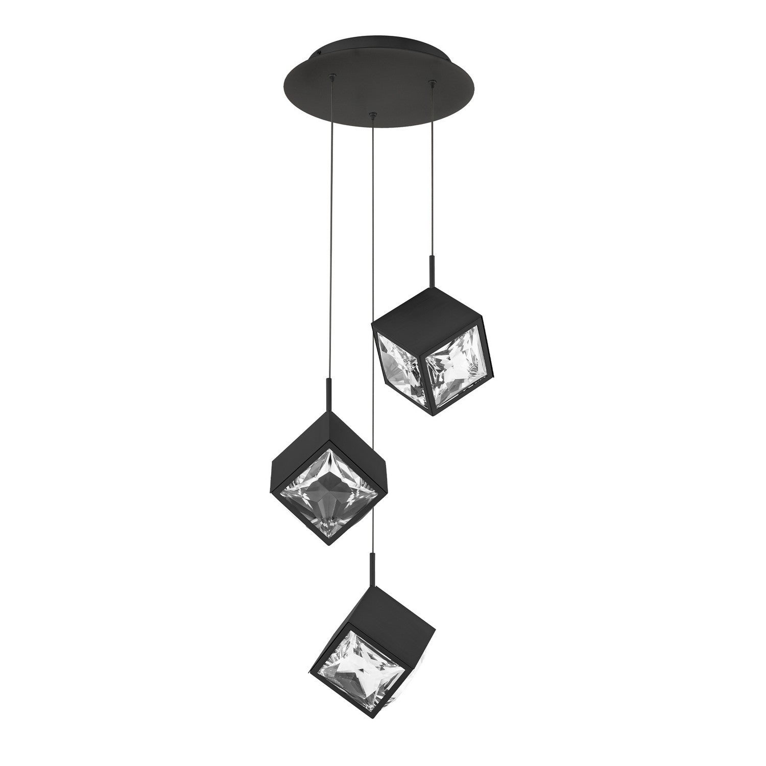 W.A.C. Lighting - PD-29303R-BK - LED Chandelier - Ice Cube - Black