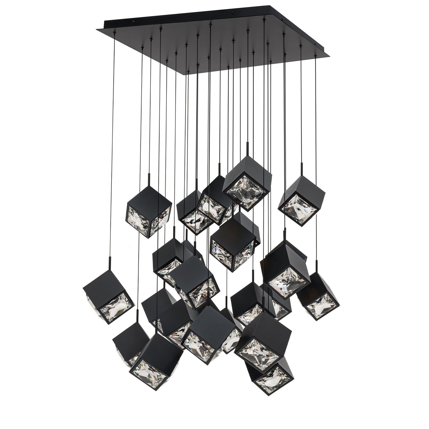 W.A.C. Lighting - PD-29325S-BK - LED Chandelier - Ice Cube - Black