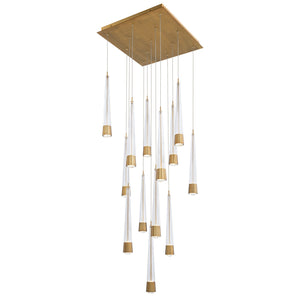 W.A.C. Lighting - PD-59413S-AB - LED Chandelier - Quill - Aged Brass