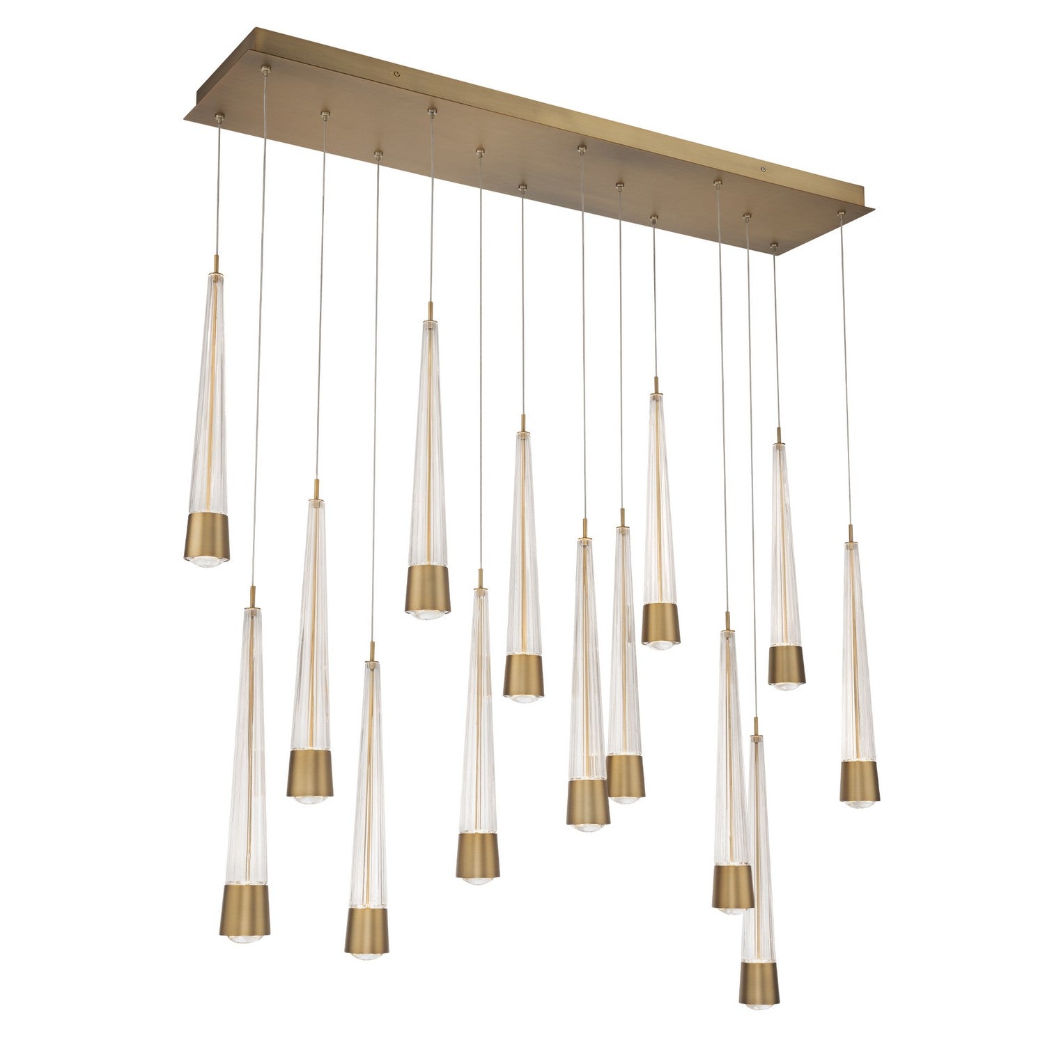 W.A.C. Lighting - PD-59414L-AB - LED Chandelier - Quill - Aged Brass