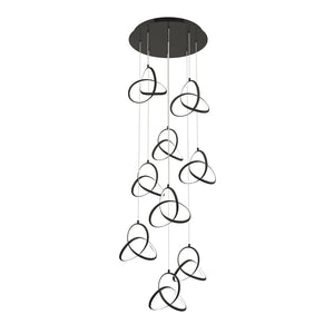 W.A.C. Lighting - PD-84909R-BK - LED Chandelier - Vornado - Black