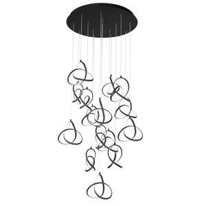 W.A.C. Lighting - PD-84915R-BK - LED Chandelier - Vornado - Black