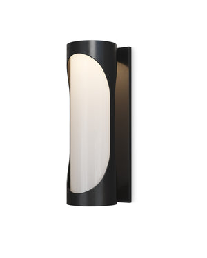 Currey and Company - 5500-0048 - LED Outdoor Wall Sconce - Swale - Black / White