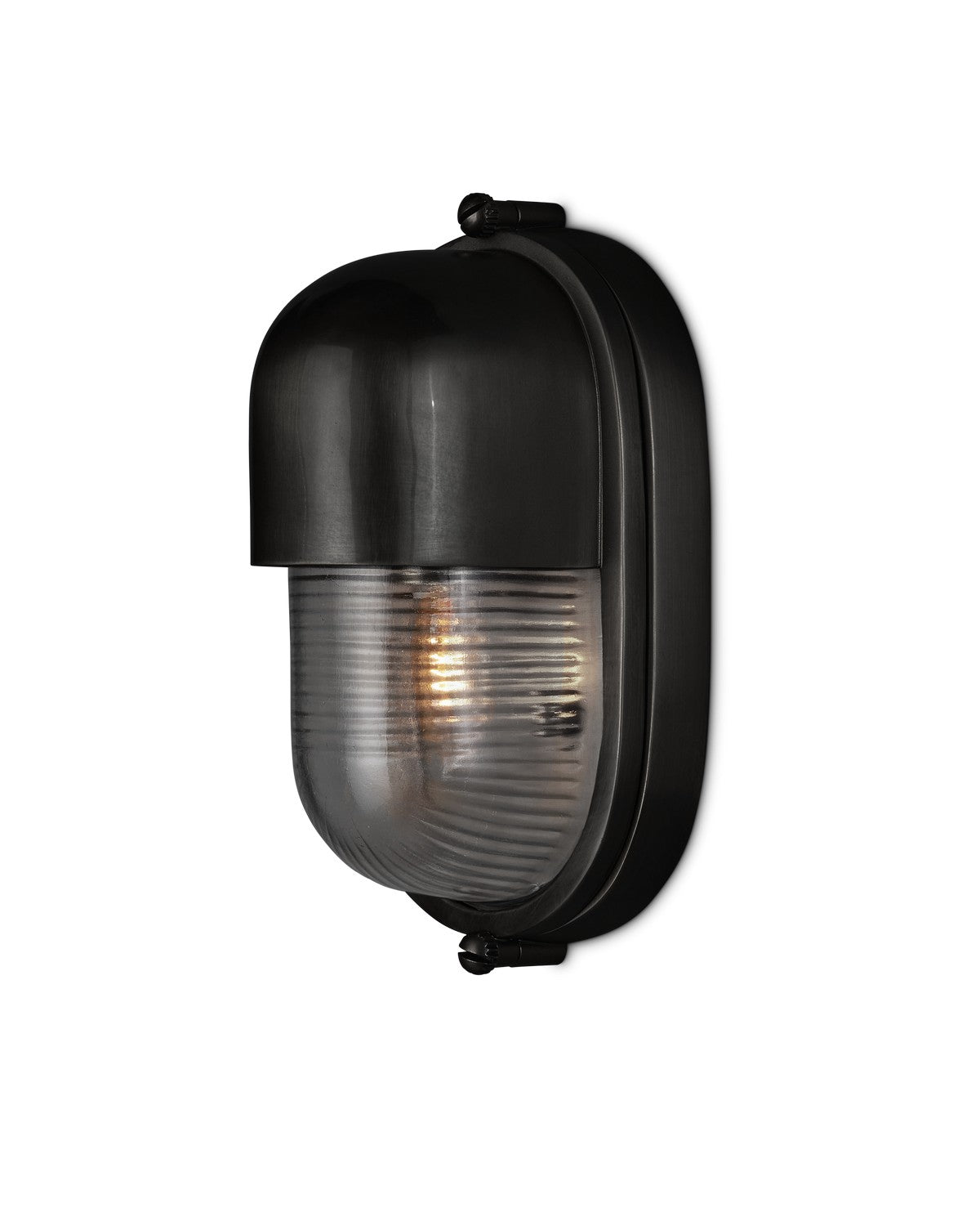 Currey and Company - 5500-0050 - One Light Outdoor Wall Sconce - Maritime - Matte Black / Clear