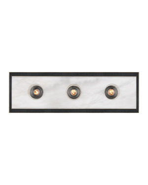 Currey and Company - 5800-0053 - Three Light Wall Sconce - Berdine - Natural / Oil Rubbed Bronze