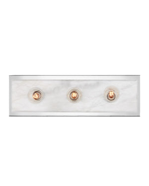 Currey and Company - 5800-0054 - Three Light Bath Wall Sconce - Berdine - Natural / Polished Nickel