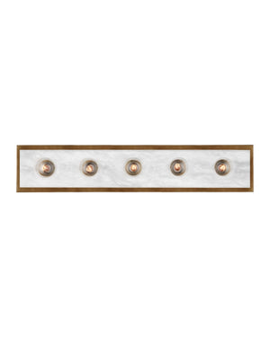 Currey and Company - 5800-0055 - Five Light Wall Sconce - Berdine - Natural / Antique Brass