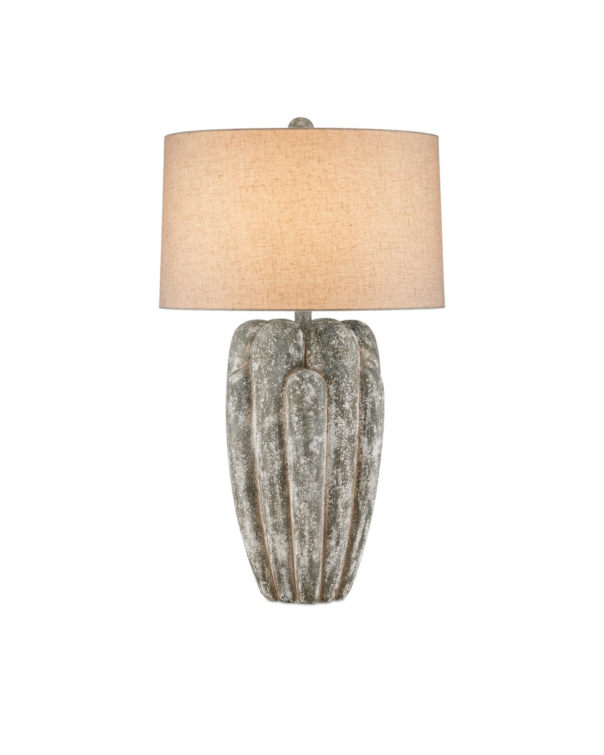 Currey and Company - 6000-0969 - One Light Table Lamp - Buttress - Dark Gray / White Texture