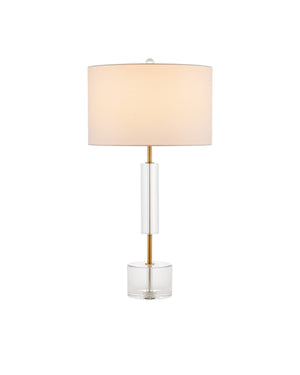 Currey and Company - 6000-0971 - One Light Table Lamp - Deville - Clear / Antique Brass