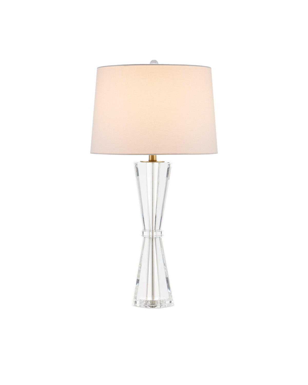 Currey and Company - 6000-0972 - One Light Table Lamp - Duveen - Clear / Polished Brass