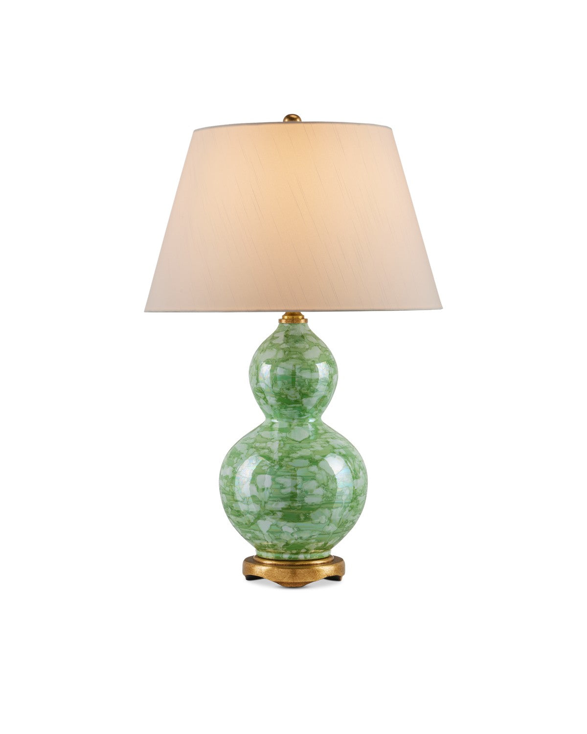 Currey and Company - 6000-0975 - One Light Table Lamp - Eau de Nil - Green / Textured Antique Gold Leaf