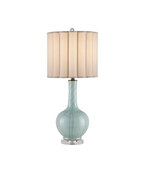 Currey and Company - 6000-0976 - One Light Table Lamp - Celadon Crackle - Celadon Crackle / Clear / Antique Brass