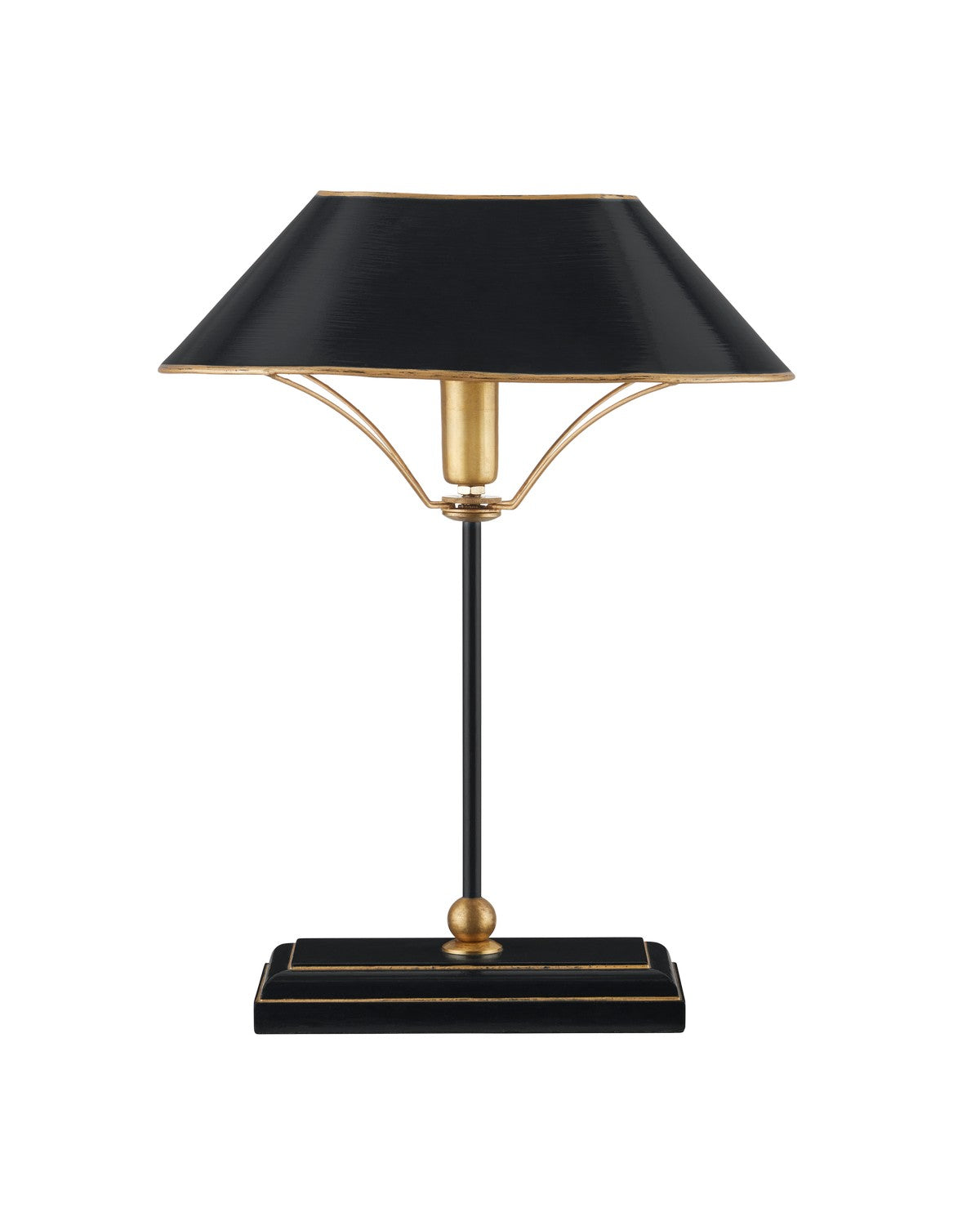 Currey and Company - 6000-0982 - One Light Table Lamp - Daphne - Black / Antique Gold