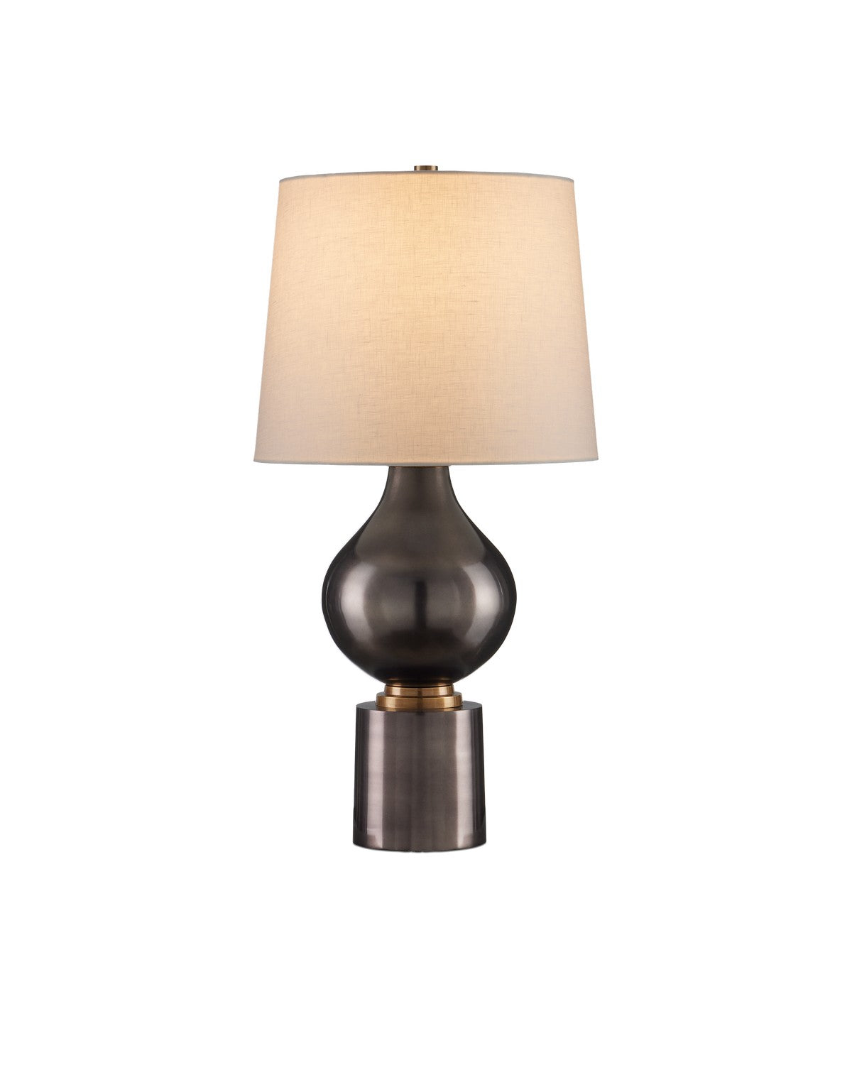 Currey and Company - 6000-0984 - One Light Table Lamp - Tamerlane - Black Nickel / Vintage Brass