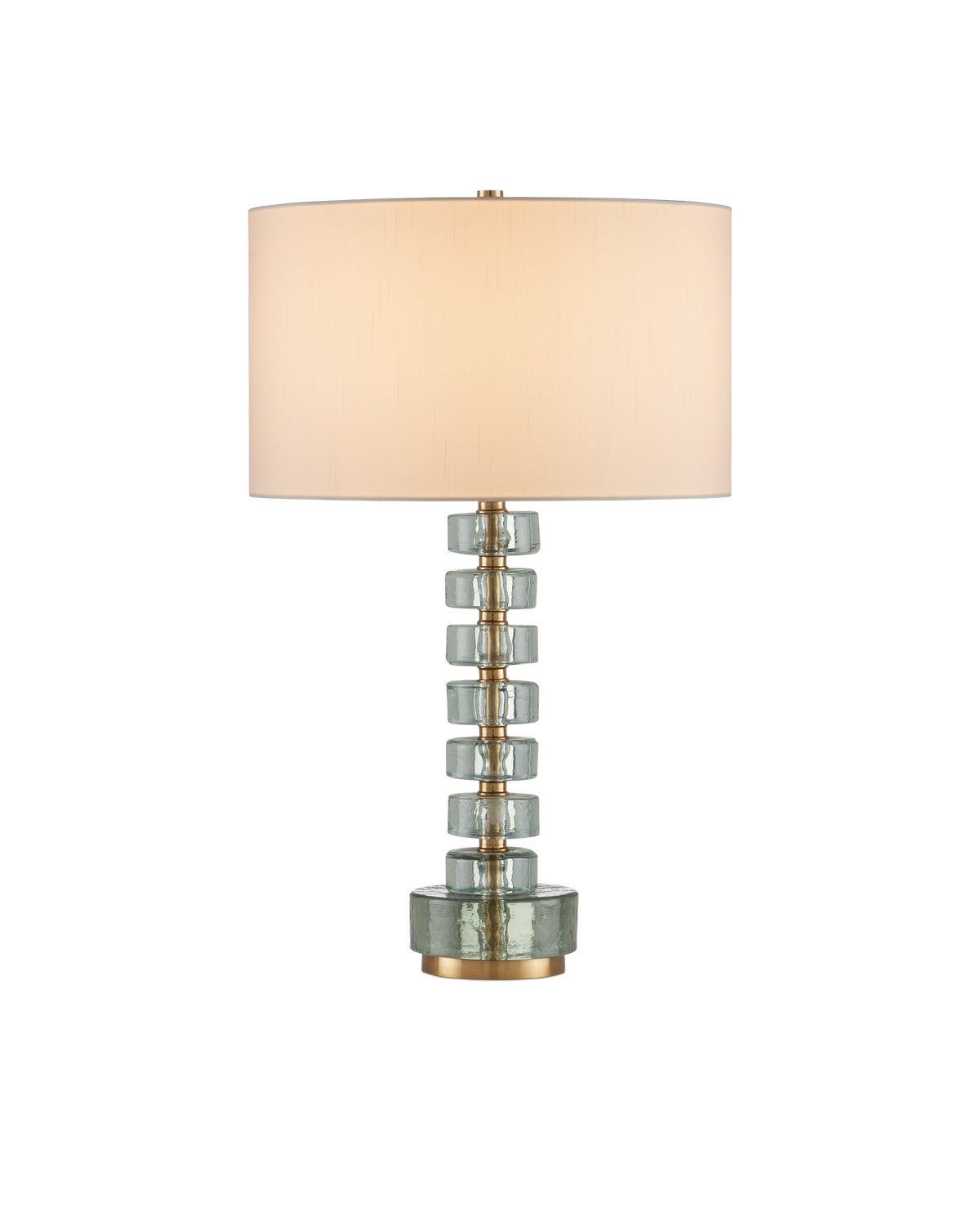 Currey and Company - 6000-0985 - One Light Table Lamp - Mystras - Clear / Antique Brass